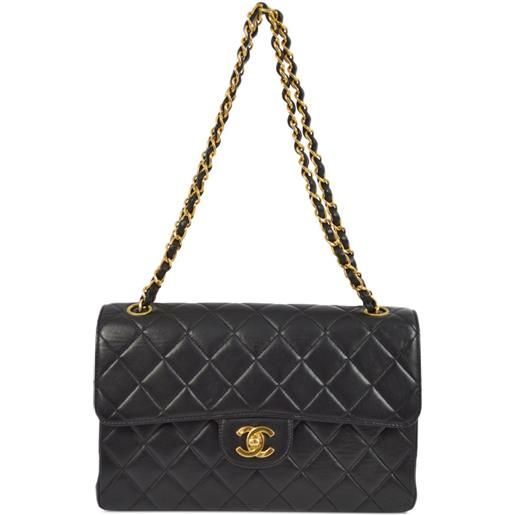 CHANEL Pre-Owned - borsa a spalla both side classic flap 1997 - uomo - pelle di agnello - taglia unica - nero