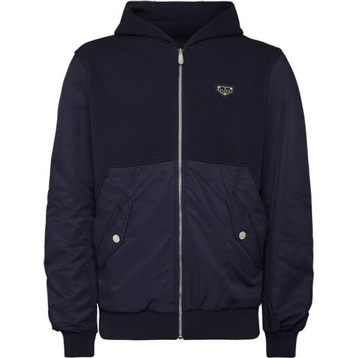 Philipp Plein felpa iconic con cappuccio - blu