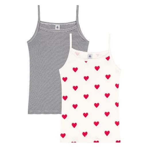 Petit Bateau a0abg camicie bretelle, variant 1, m (pacco da 2) donna