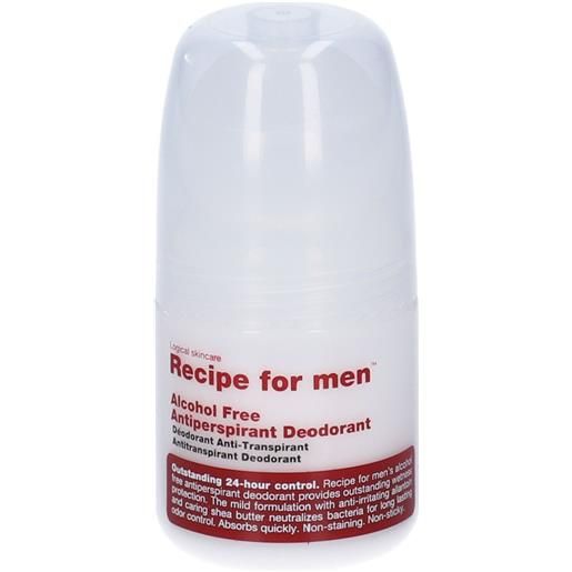 Primor International ZRT recipe for men alcohol free deodorante antitraspirante 60 ml roll-on