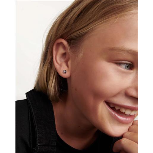 PDPAOLA orecchini bimba in argento a fiore