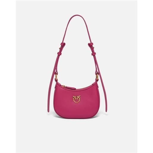 Pinko Pelletteria borsa a spalla donna pink pinko-antique gold