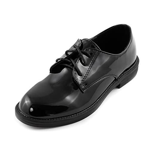 Toocool - scarpe bambino eleganti cerimonia matrimonio francesine oxford tx-029 [34, ja838 nero]