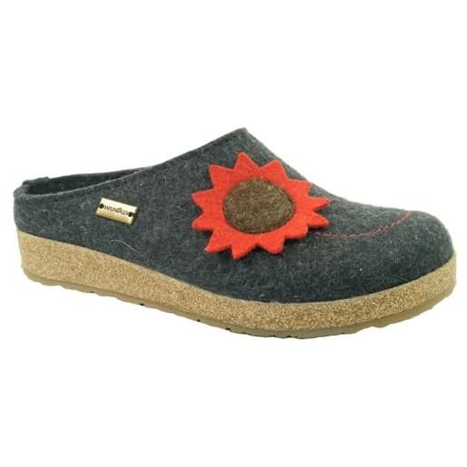 HAFLINGER grizzly nelly 731048 pantofole donna, numero: 41 eu, colore: grigio