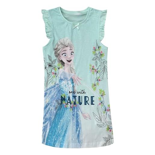 Nada Home camicia da notte bambina principessa elsa canotta con rouches in cotone 6080