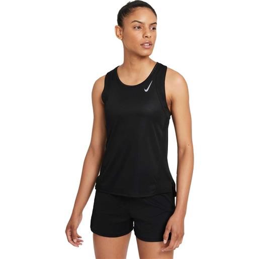 Nike canotta w nk df race singlet donna nero