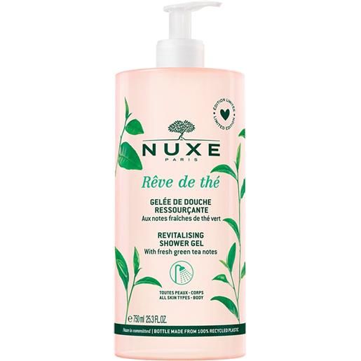 Nuxe reve de thé gelée de douche ressourcant 750 ml detergente delicato energizzante gel