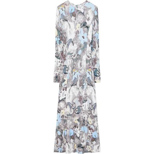 Tory Burch abito midi con stampa - blu