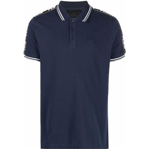 Philipp Plein polo con logo - blu