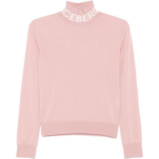 Iceberg maglione con collo rialzato - rosa