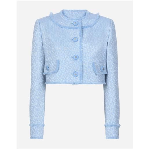 Dolce & Gabbana giacca corta in tweed rachel di lana