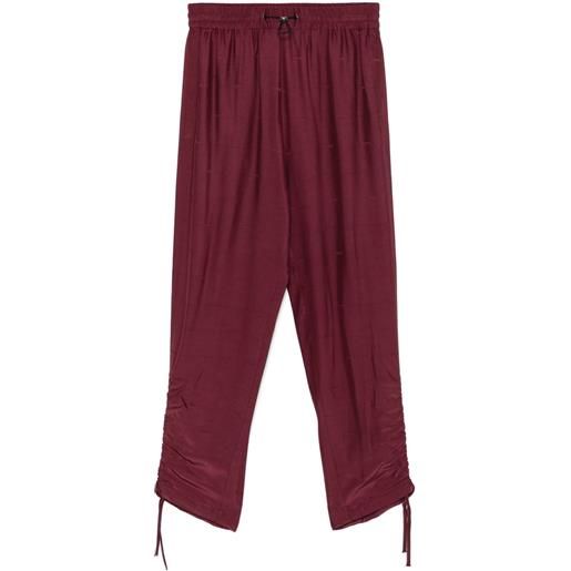 Iceberg pantaloni con effetto jacquard - rosso