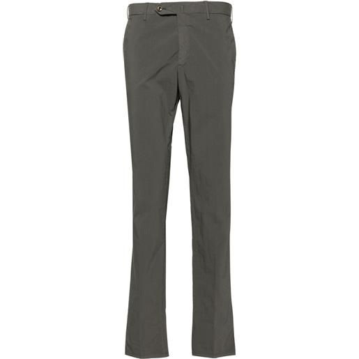 PT Torino pantaloni slim a vita media - verde
