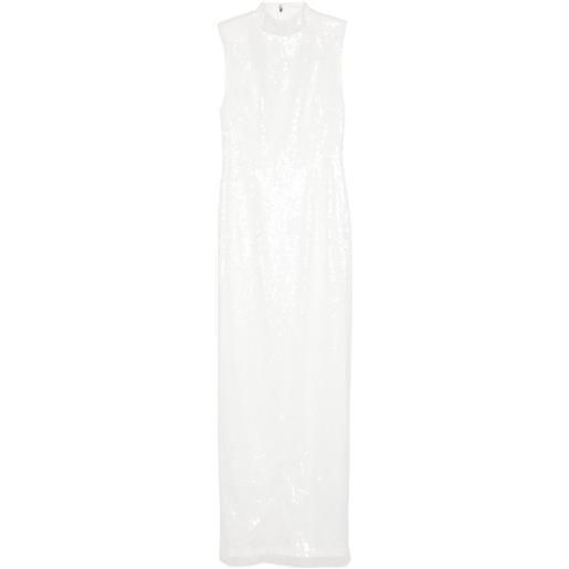 ROTATE BIRGER CHRISTENSEN abito lungo con paillettes - bianco