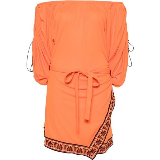 Rabanne abito corto con cintura - arancione