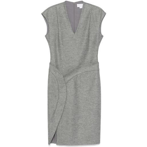 Genny abito midi con effetto mélange - grigio