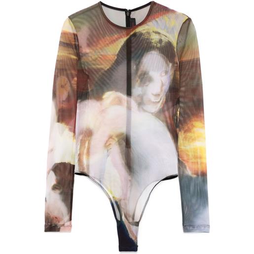 Mugler body sunset sees semi trasparente - verde