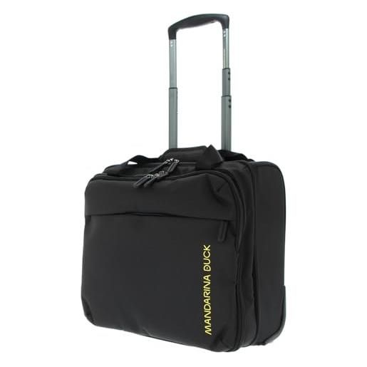 Borsa Da Viaggio In Vera Pelle Di Bufalo - Con Ruote, Manico Telescopico, Nero, L - Foto 9