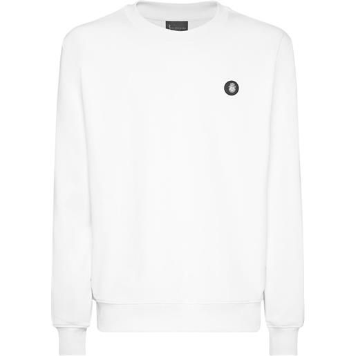 Billionaire felpa con placca logo - bianco