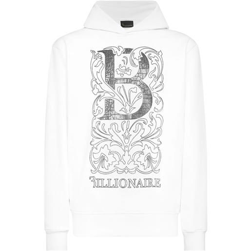 Billionaire felpa con cappuccio - bianco