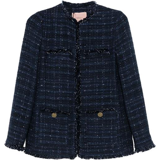 TWINSET giacca in tweed - blu