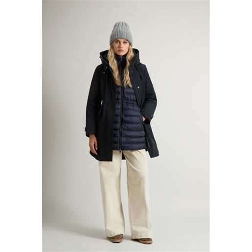 Woolrich donna parka 3 in 1 in ramar cloth blu taglia xxs