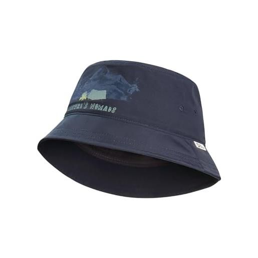 Jack Wolfskin woods bucket hat k cappello da sole, stampa blu notte, taglia unica unisex-bambini e ragazzi