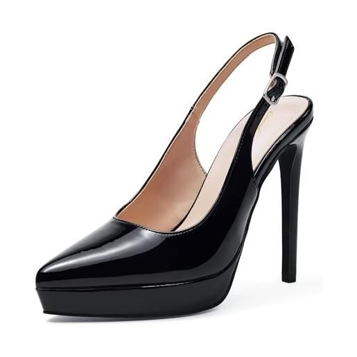 Zhabtuc Scarpe Con Tacco A Spillo Da 12 Cm In Raso, Eleganti E Comode, Per Donna, Disponibili In Vari Colori E Misure