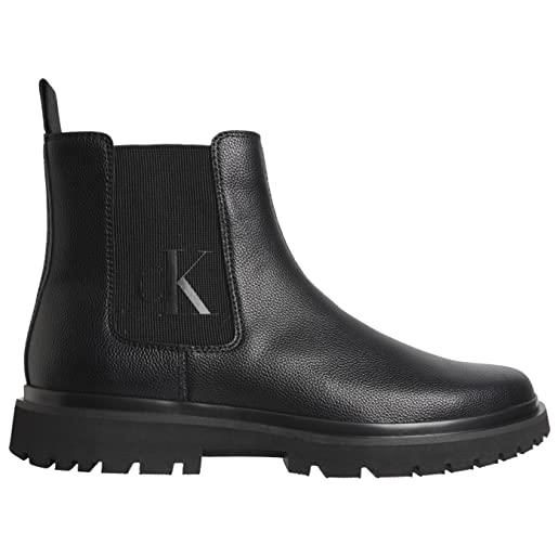 Calvin klein jeans - stivaletto uomo chelsea con monogram - numero 43