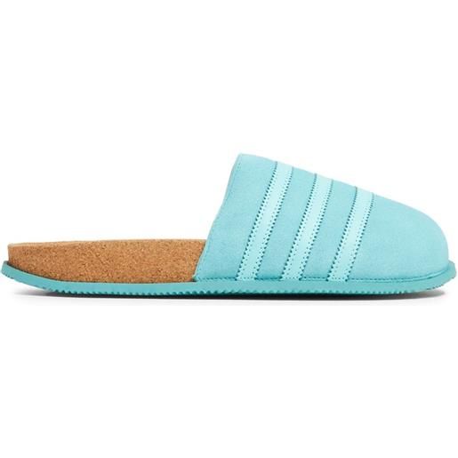 adidas sandali slides con punta tonda - blu