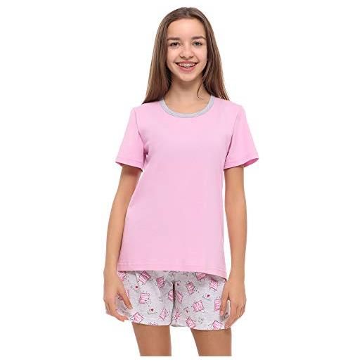 Merry Style pigiama corto ragazza ms10-239(melange scuro/unicorno, 176)