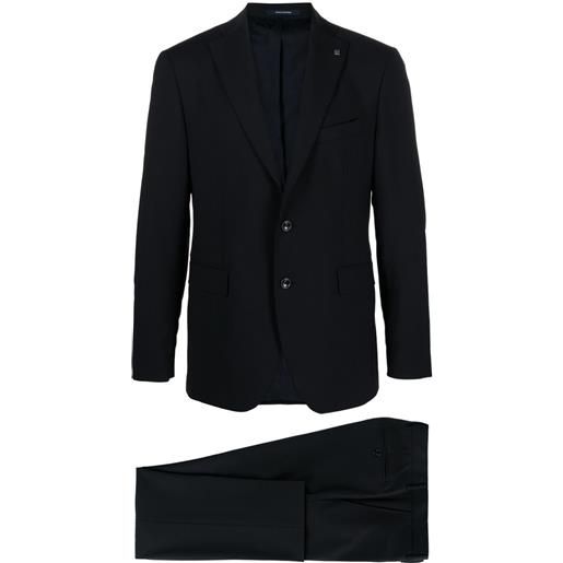 Tagliatore completo monopetto con dettaglio spilla - blu