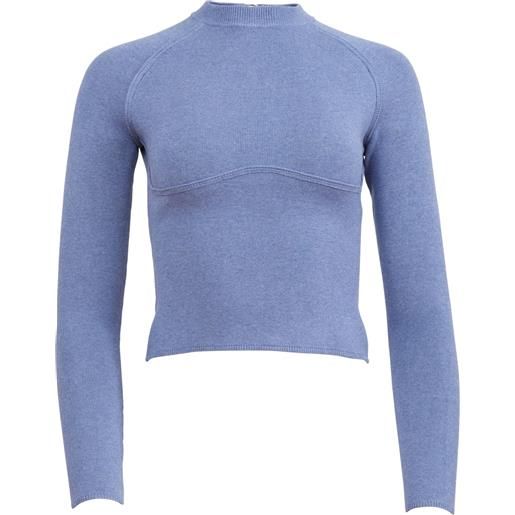 Fleur Du Mal maglione con profili in rilievo - blu