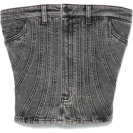 Mugler bustino denim - nero