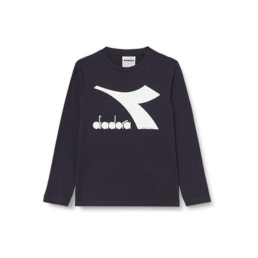 Diadora ju. T-shirt ls core, t-shirt unisex - bambini e ragazzi, classic navy, s