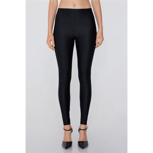 Tezenis leggings in microfibra lucida donna nero