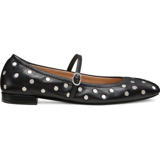 Stuart Weitzman claris stud ballet flat black