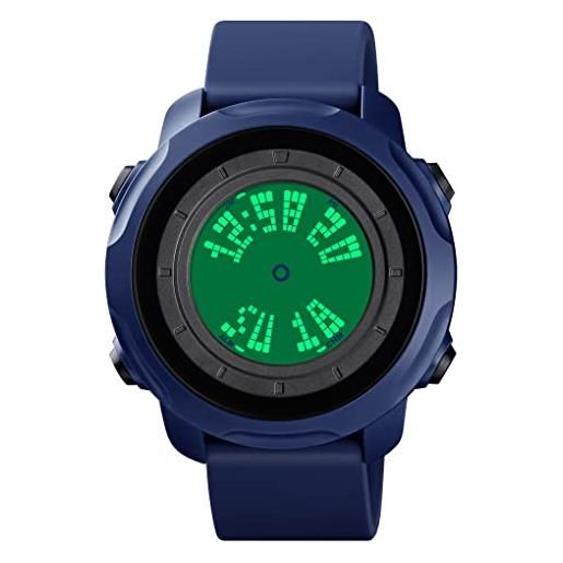 SANDA Orologi sportivi da uomo Doppio display analogico digale LED Orologi da polso elettronici al quarzo Orologio milare da nuoto impermeabile  1511