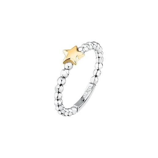 Morellato anello da donna in acciaio con stella, collezione talismani, regali per te, acciaio