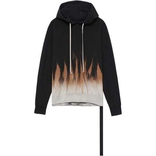 Rick Owens DRKSHDW felpa con fantasia tie-dye - nero