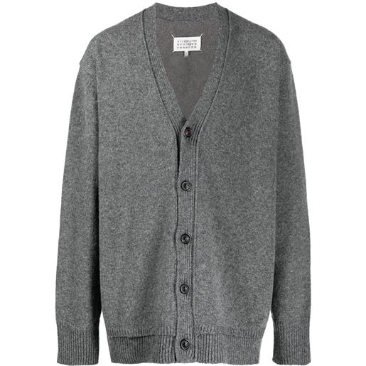 Maison Margiela cardigan con scollo a v - grigio