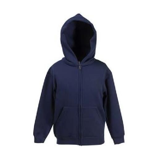 Fruit of the Loom Zip Front Lightweight Felpa con Cappuccio, Blu (Royal), S Uomo