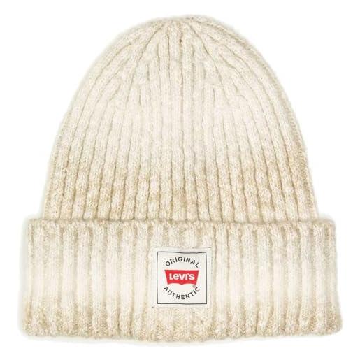 Levi's men's holiday batwing beanie, headgear uomo, bianco (regular white), taglia unica