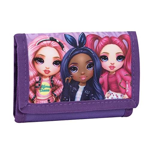 Franco Cosimo Panini rainbow high - portafoglio e portamonete 3 ante, portafoglio unisex bambini e ragazzi, porta monete con chiusura zip, cm 13,5x9,5h