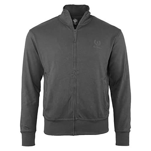 Siry Work felpa leggera be board art. 9114 100% cotone con tasche e zip intera m-l-xl-xxl-3xl (s-blu)