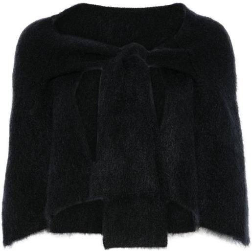 Jil Sander mantella spazzolata - nero