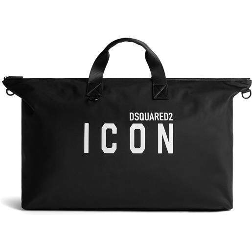 DSQUARED2 logo-print tote bag - nero