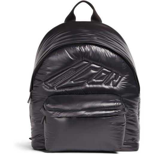 DSQUARED2 zaino con logo goffrato - nero