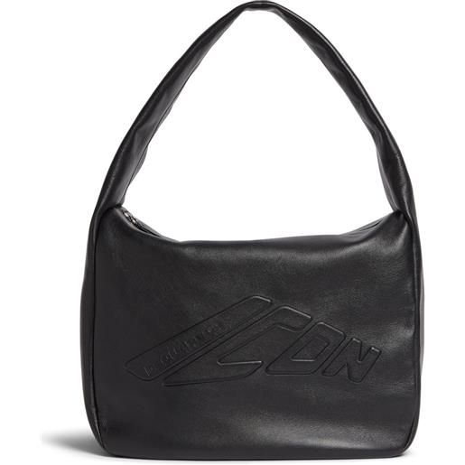 DSQUARED2 borsa tote con logo goffrato - nero