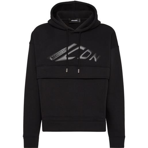 DSQUARED2 felpa con applicazione icon - nero